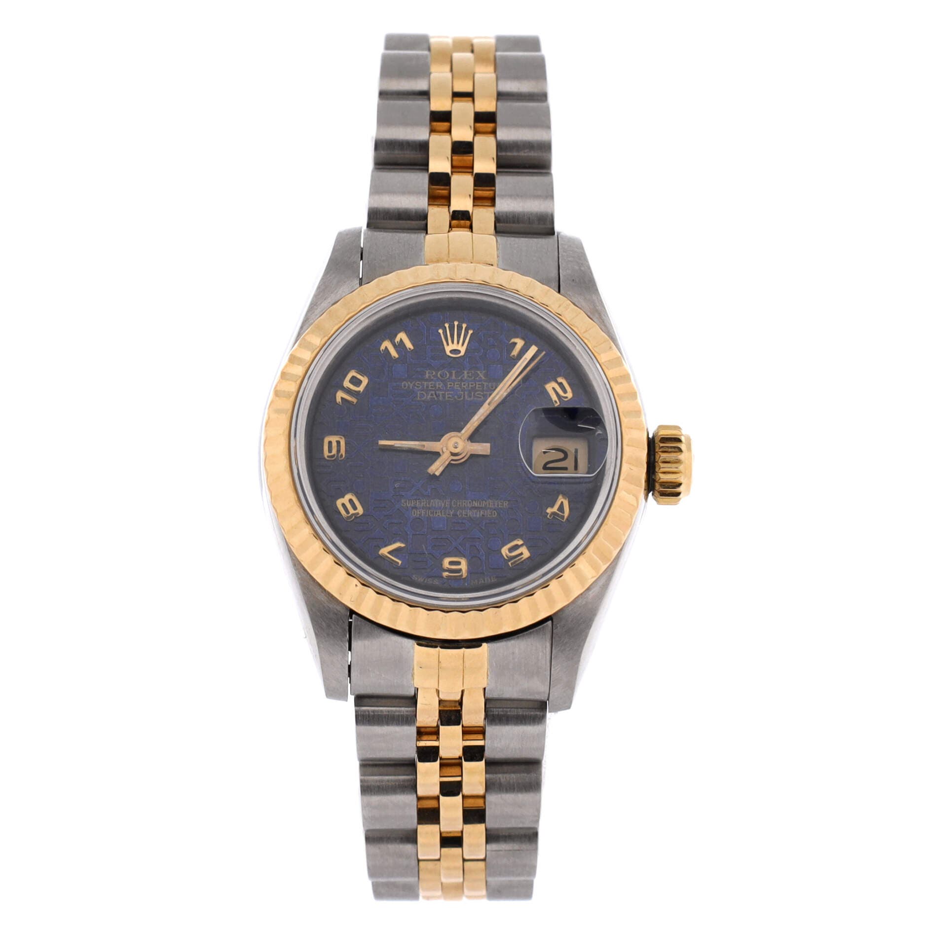 Oyster Perpetual Datejust Automatic Watch Stainless Steel and Yellow Gold 26, Main, color, Metallic Silver