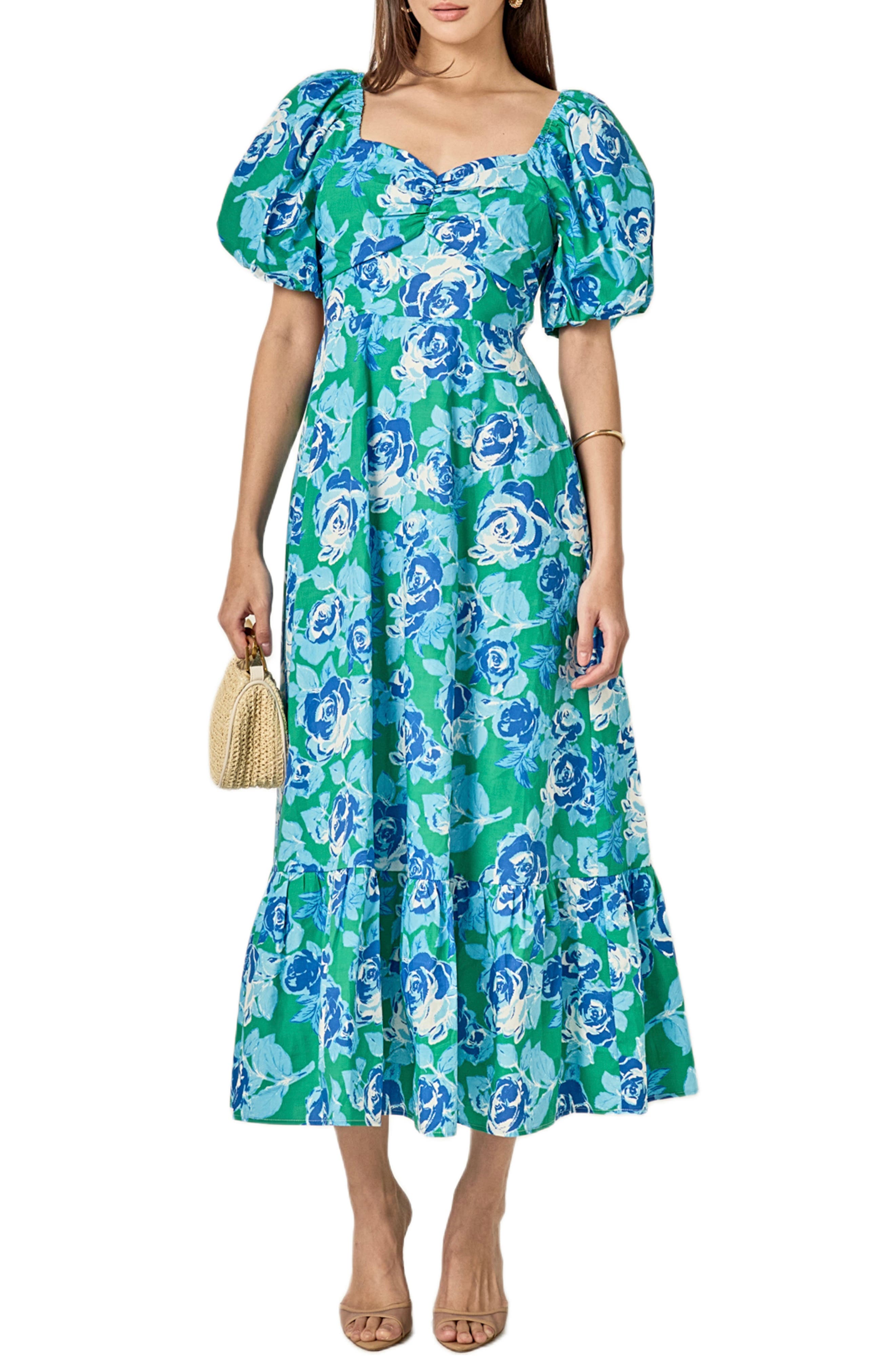 selected BLUE / GREEN FLORAL