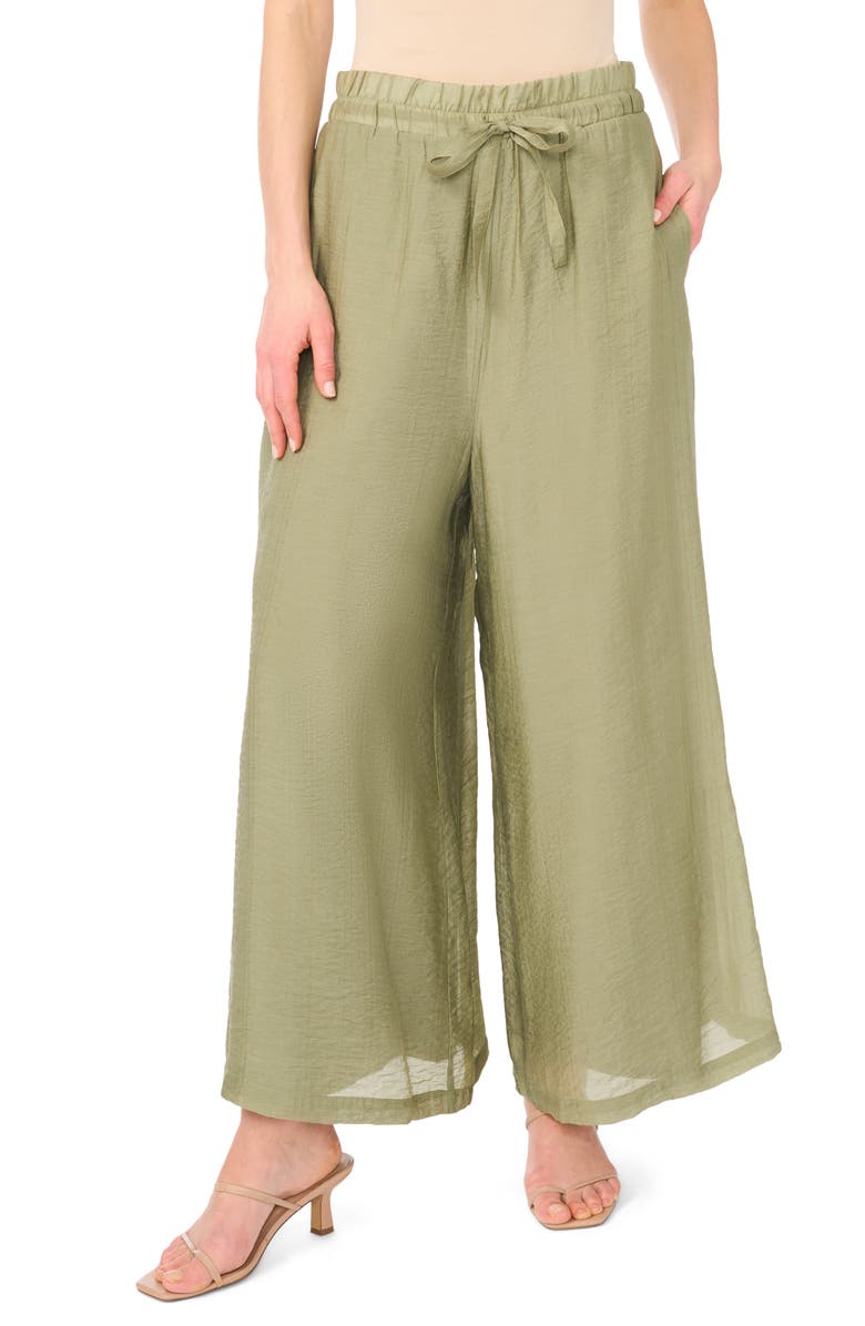 Vince Camuto Wide Leg Pants, Main, color, Olive
