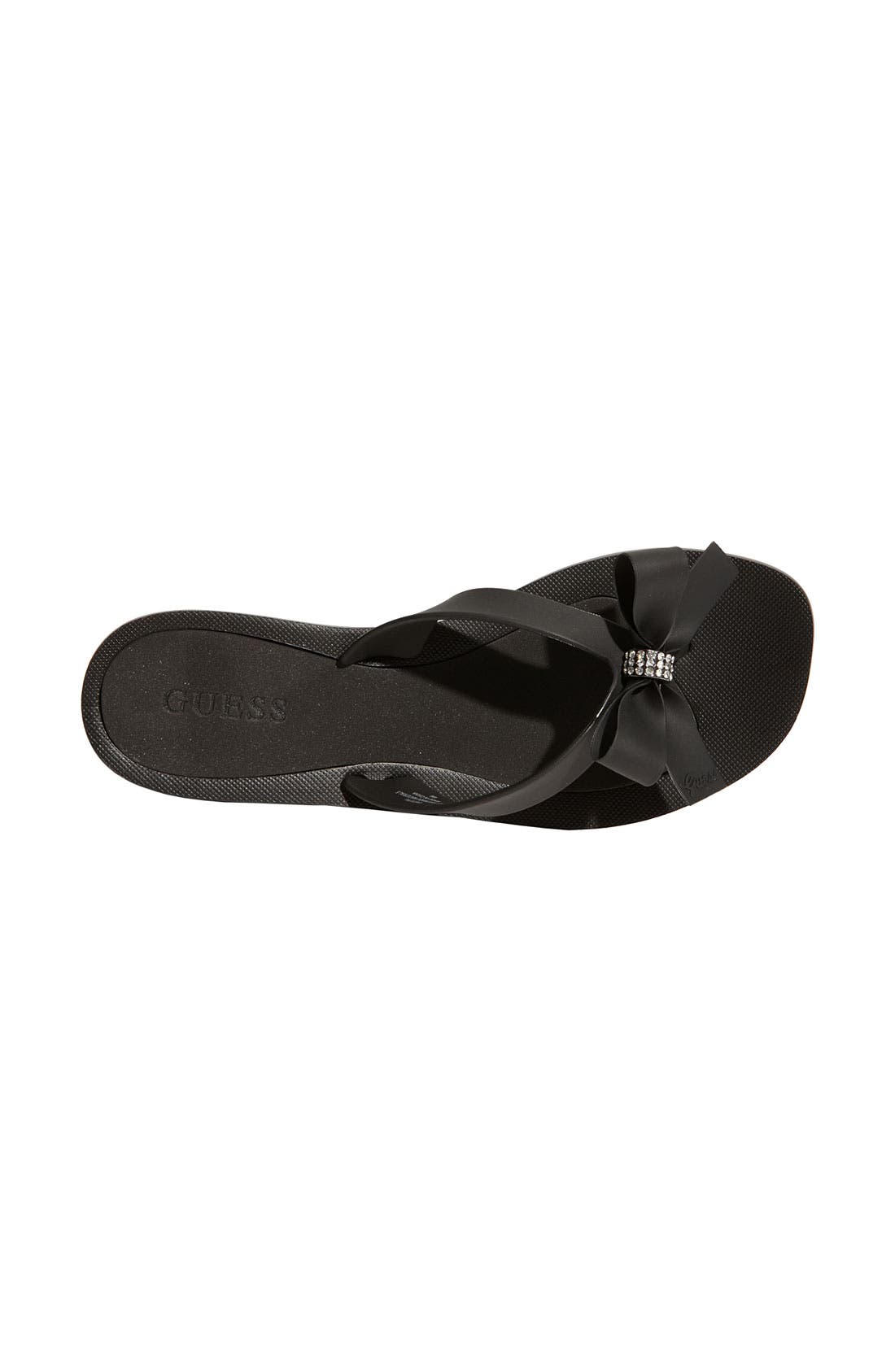 GUESS 'Tutu' Flip Flop, Alternate, color, Black