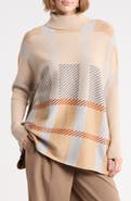 Joseph A Clubhouse Plaid Turtleneck Sweater