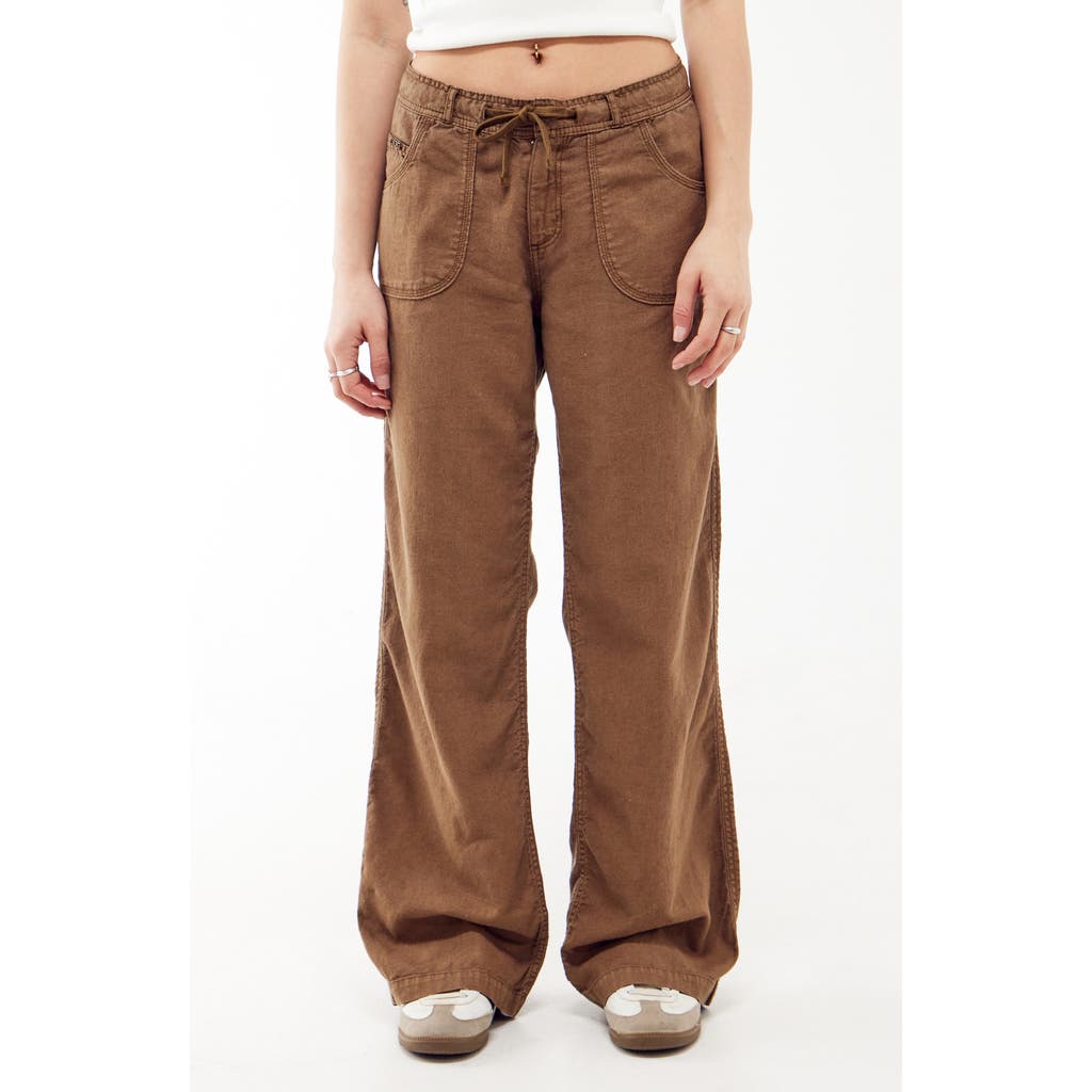 Bdg Urban Outfitters Five-pocket Linen Blend Pants In Chocolate