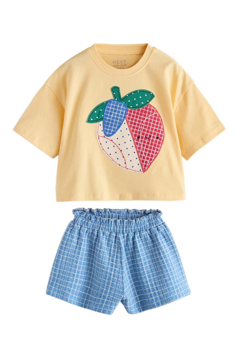 Kids' Strawberry Graphic T-Shirt & Shorts Set, Main, color, YELLOW