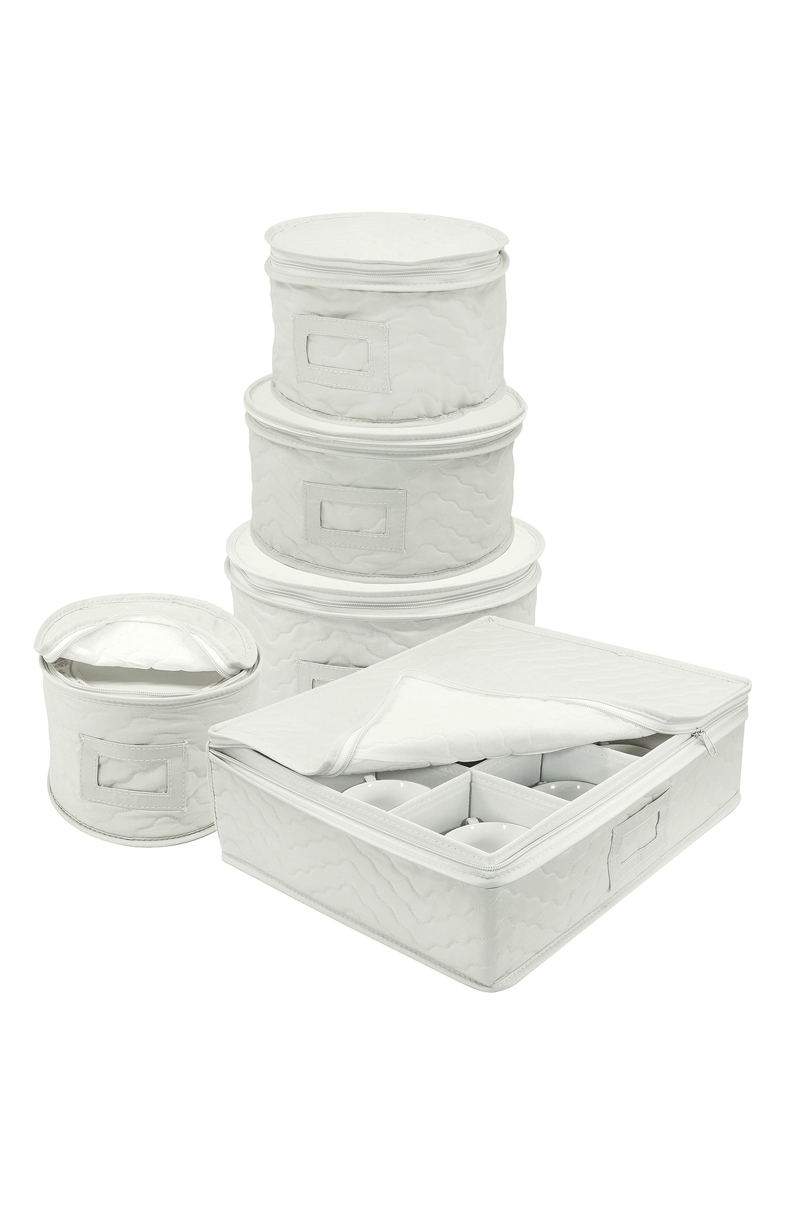 SORBUS Dinnerware Storage 5-Piece Set - Beige