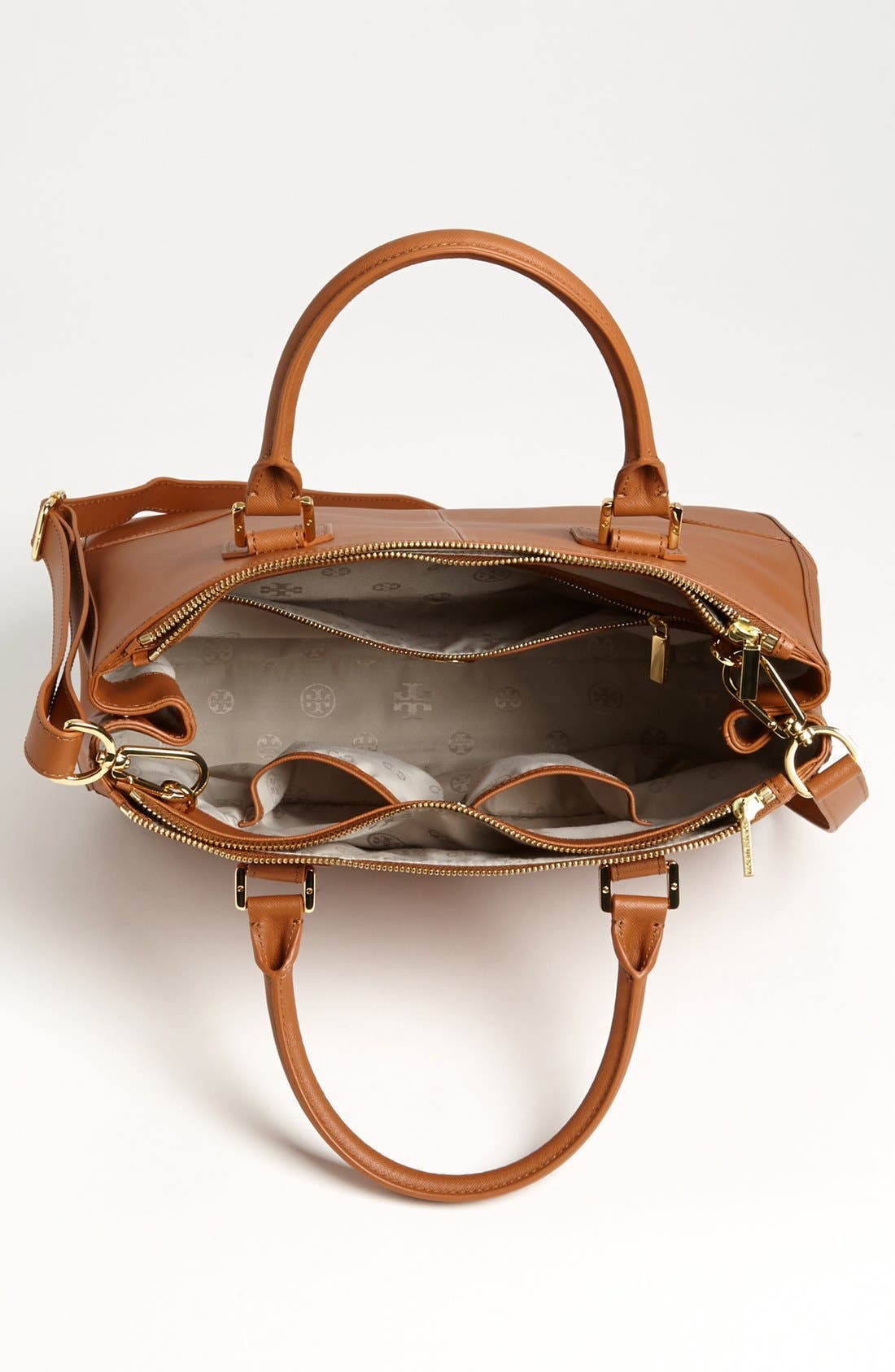 'Robinson' Double Zip Tote, Alternate, color, LUGGAGE