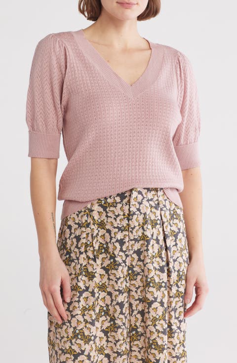 Pointelle Stitch Sweater