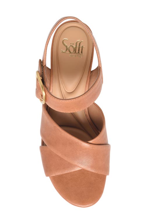 Söfft Lizzie Ankle Strap Platform Sandal In Brown