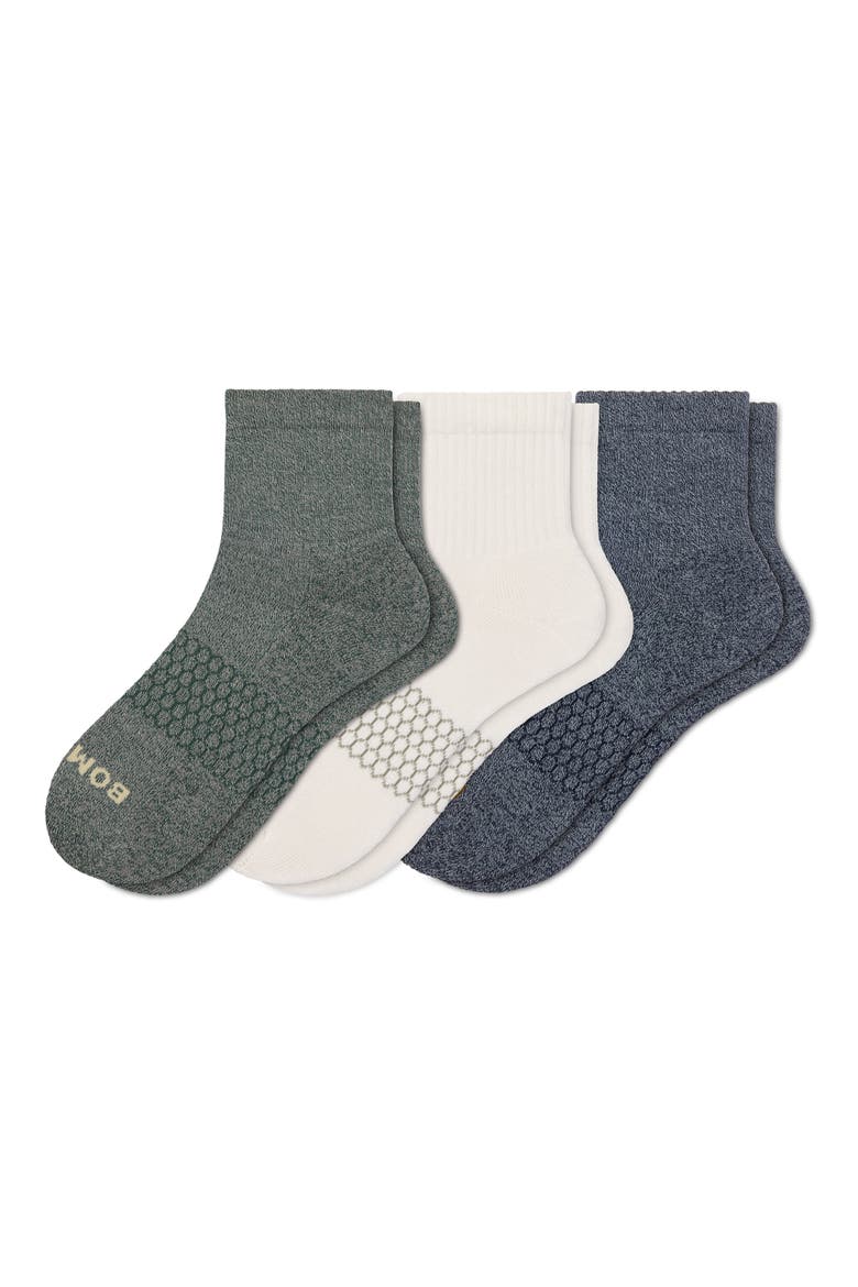 Marl Mix Quarter Socks, Main, color, CLAY MIX