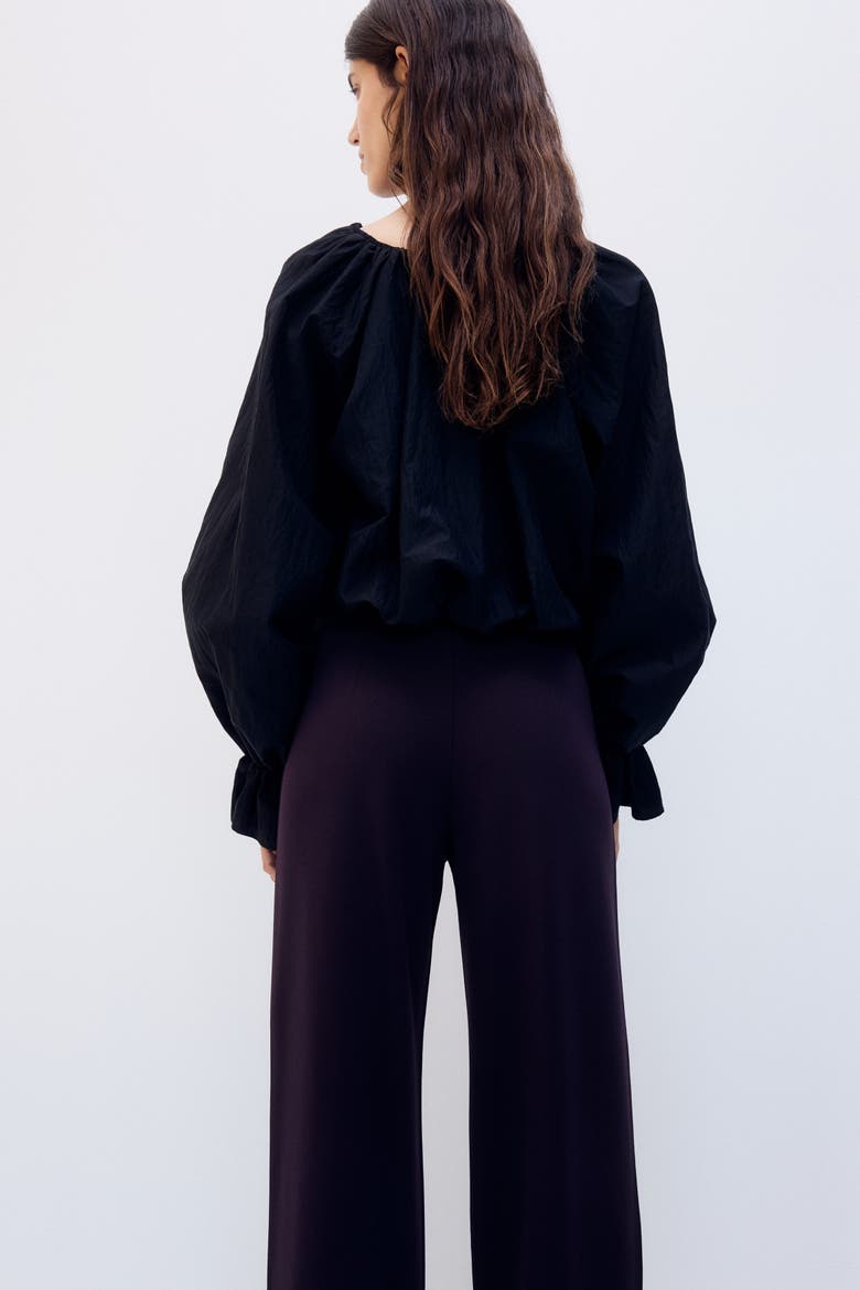 Mama Wide Trousers, Alternate, color, Dark purple