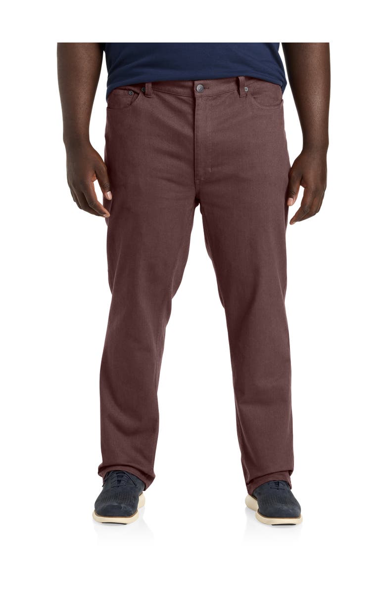 True Nation by DXL Athletic-Fit 5-Pocket Everyday Stretch Twill Pants, Main, color, Bitter Chocolate