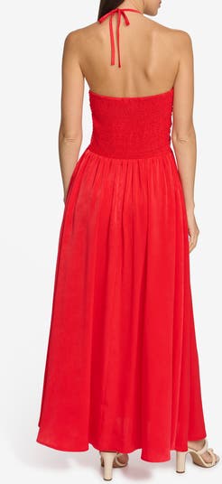 新作セール DKNY ワンピース マキシ Satin Long Wrap Dress bkk22913_champagne_xl?pdp.template