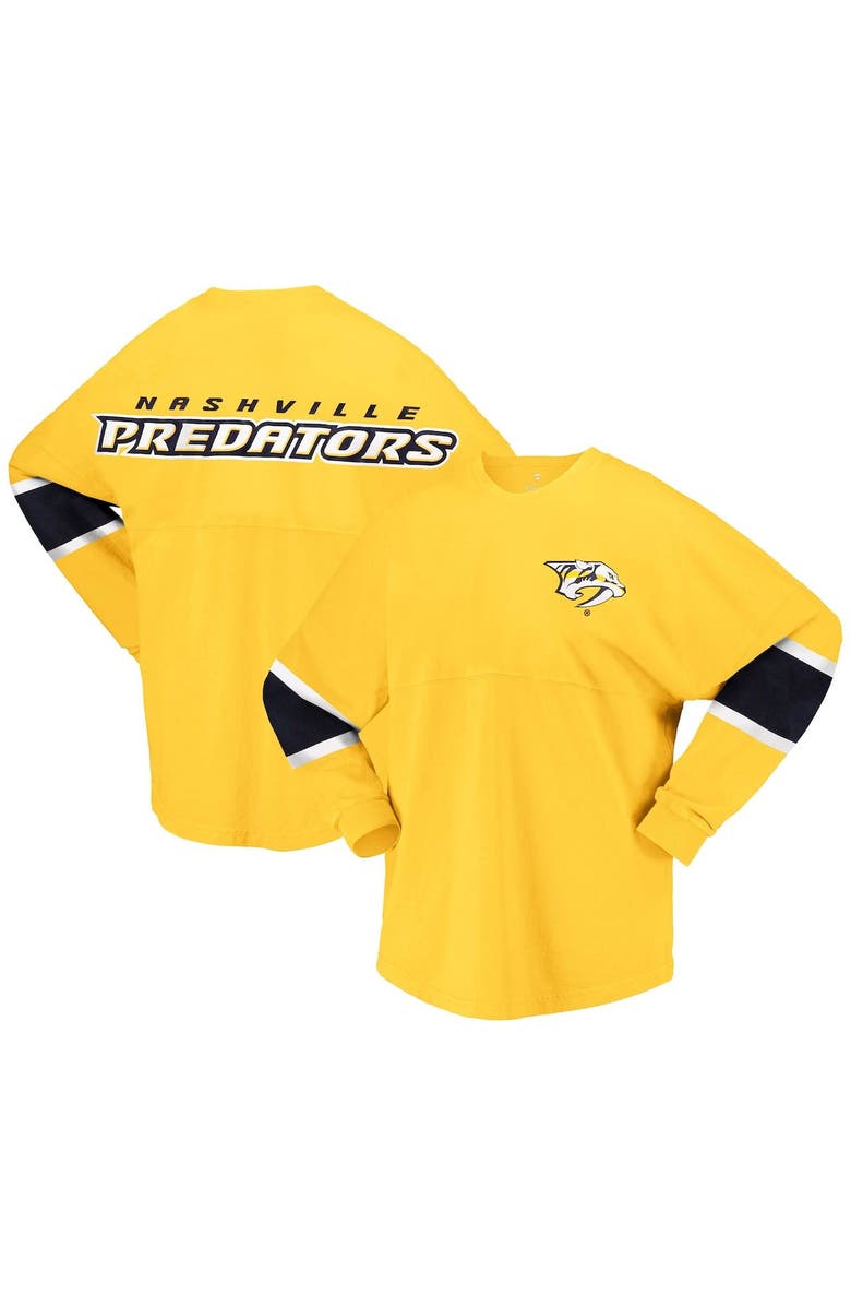 FANATICS Women's Fanatics Branded Gold Nashville Predators Jersey Long Sleeve T-Shirt, Alternate, color, 