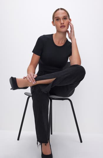 Good Boy Twisted Slit Raw Hem Jeans