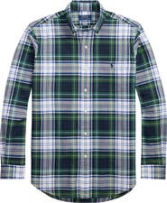 Polo Ralph Lauren Classic Fit Plaid Cotton Oxford Button-Down Shirt