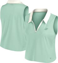 FANATICS Women's Fanatics Mint Miami Dolphins Studio Wellness V-Neck Tank Top