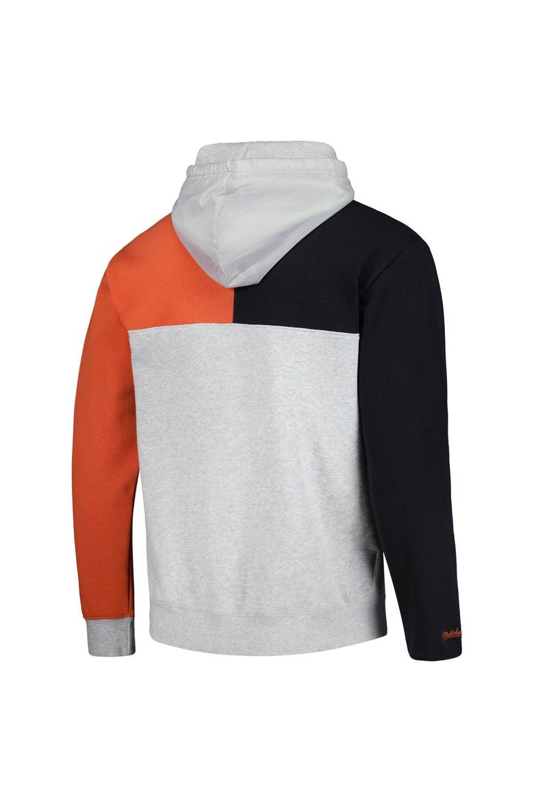 Men's Mitchell & Ness Heather Gray Texas Longhorns Tie-Breaker Pullover Hoodie, Alternate, color, Heather Gray
