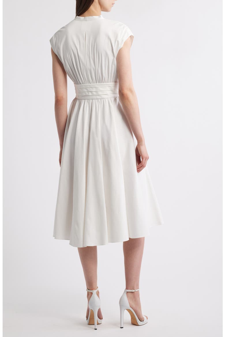 Tie Waist Midi Dress, Alternate, color, WHITE