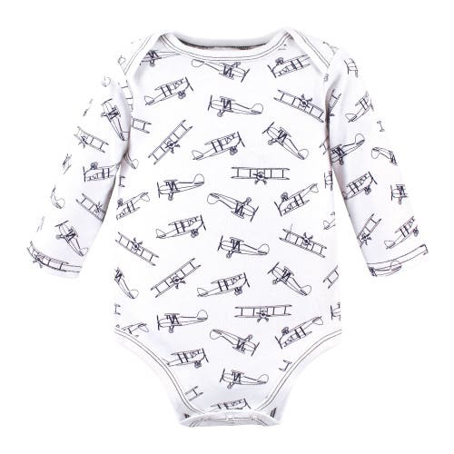 Hudson Baby Cotton Long-sleeve Bodysuits 3-pack In Multi
