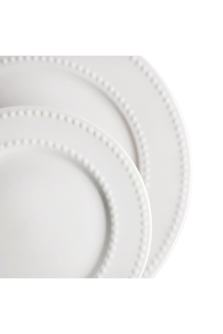 6 Piece Stoneware Dinner Plate Set, Alternate, color, White