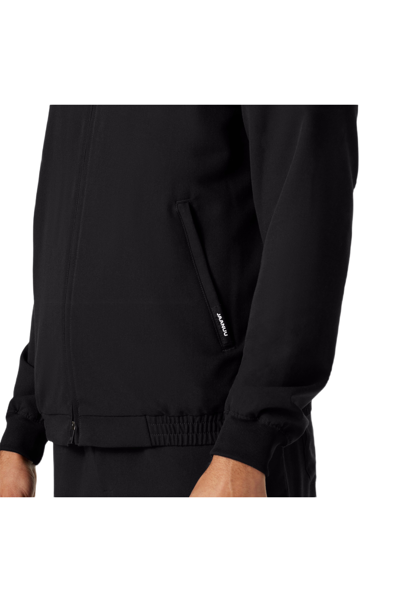 JAANUU Wolfe Men's 6-Pocket Classic Scrub Jacket, Alternate, color, Black