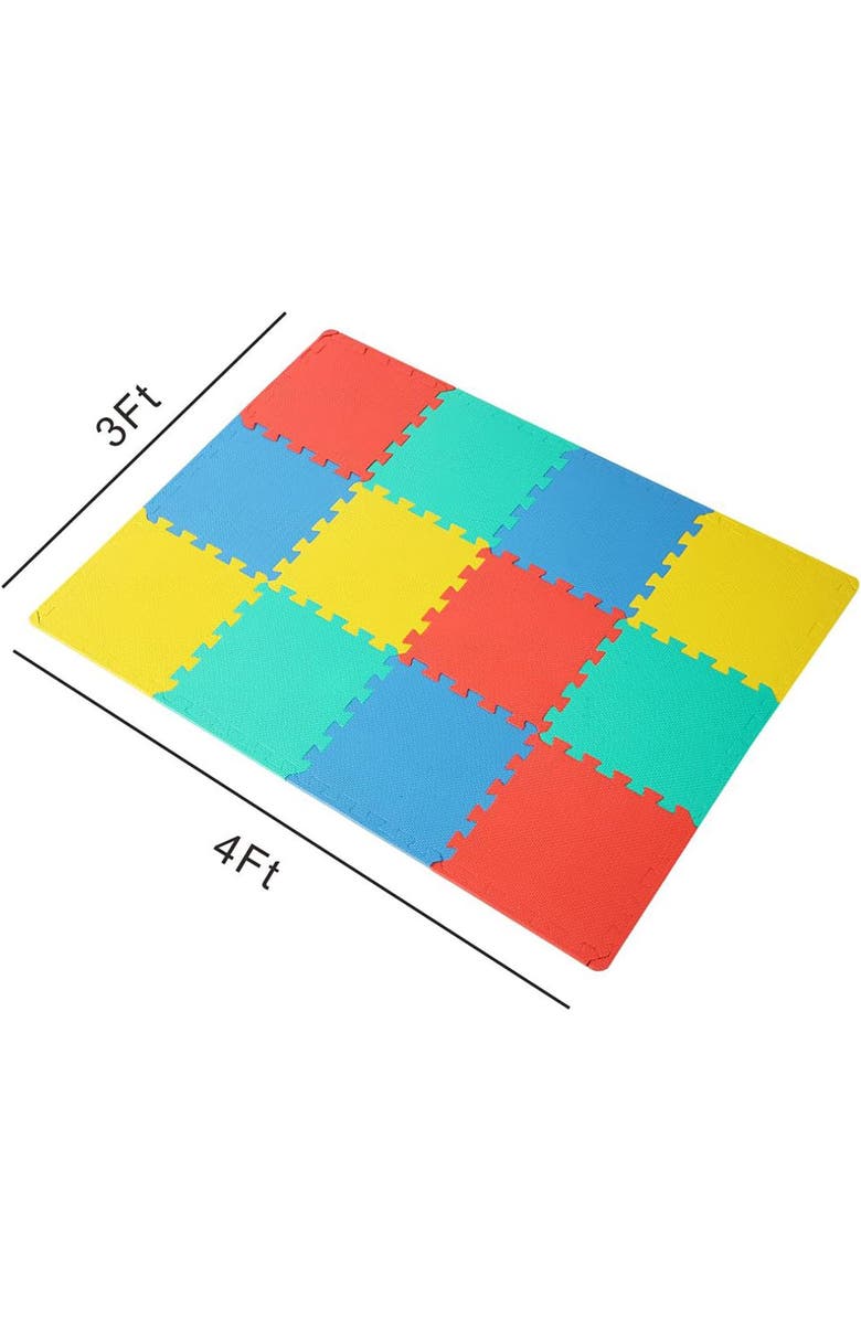 Easy Playhouse Soft Foam Floor Puzzle Tiles, Alternate, color, Multicolored