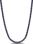 Julianna B. Gemstone Tennis Necklace 14k Gold