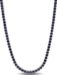 Julianna B. Gemstone Tennis Necklace 14k Gold