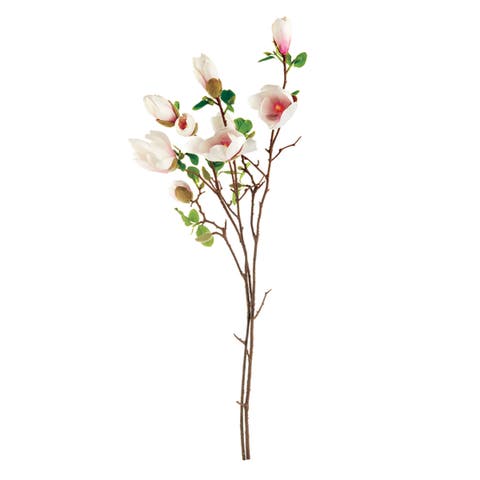 Japanese Magnolia Artificial Blossoms 37" Bundle of 2