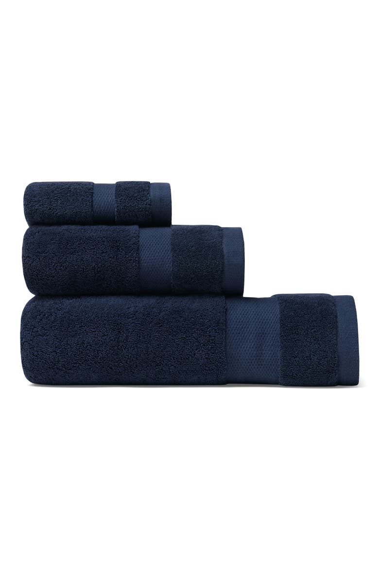 Bello Nuovo Combed Cotton Bath Towel, Alternate, color, NAVY