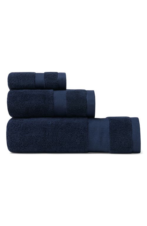 Sferra Bello Nuovo Combed Cotton Bath Towel In Navy