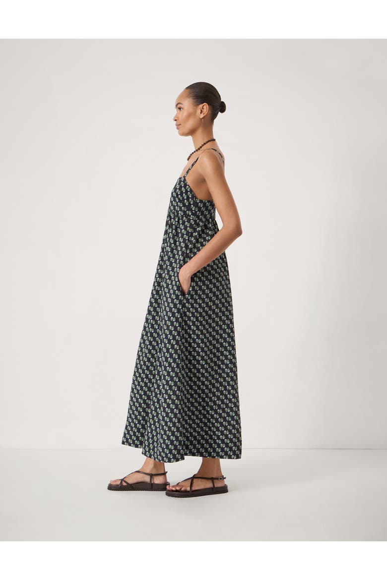 Nami Crinkle Gathered Maxi Dress, Alternate, color, Floral Blue