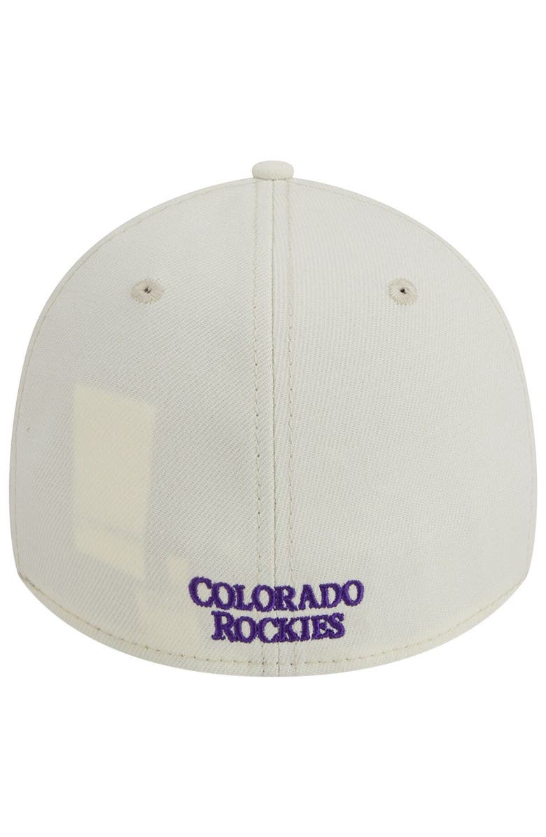 New Era Men's New Era Cream Colorado Rockies Chrome Team Classic 39THIRTY Flex Hat, Alternate, color, Cream