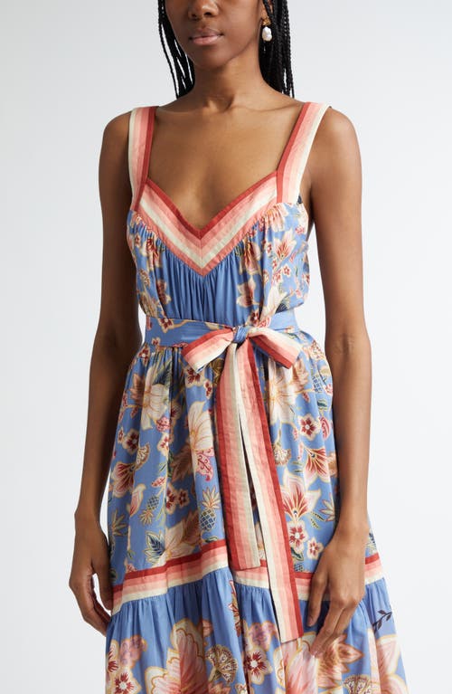 Farm Rio Super Bloom Tapestry Cotton Blend Dress In Super Bloom Tapestry