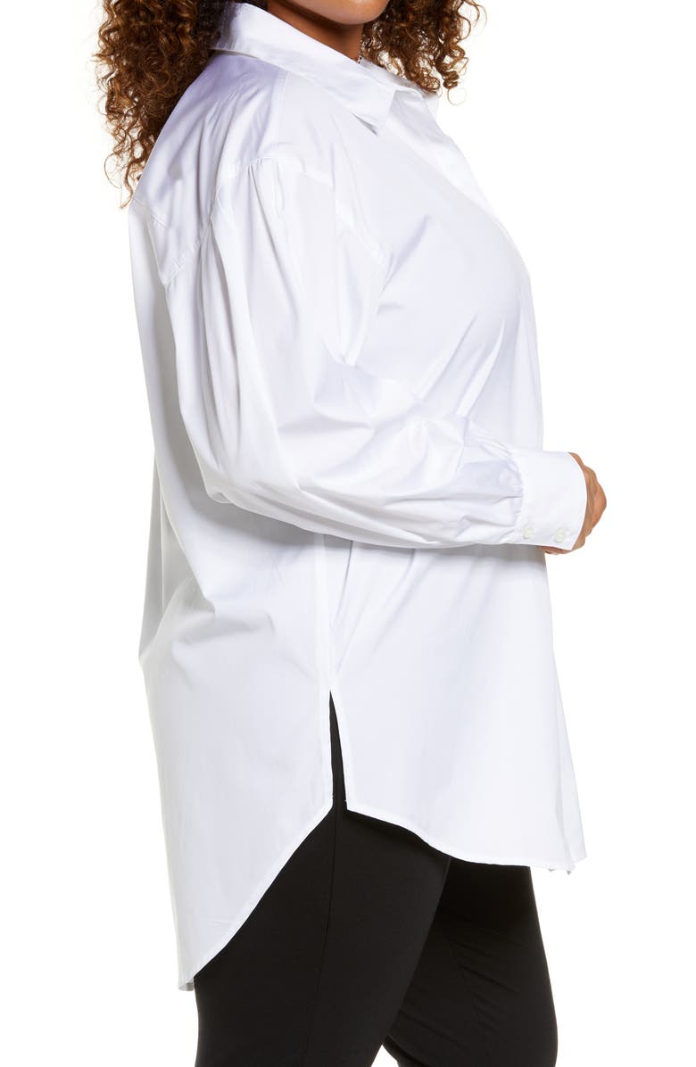 Open Edit Oversize Organic Cotton Poplin Blouse, Alternate, color, 