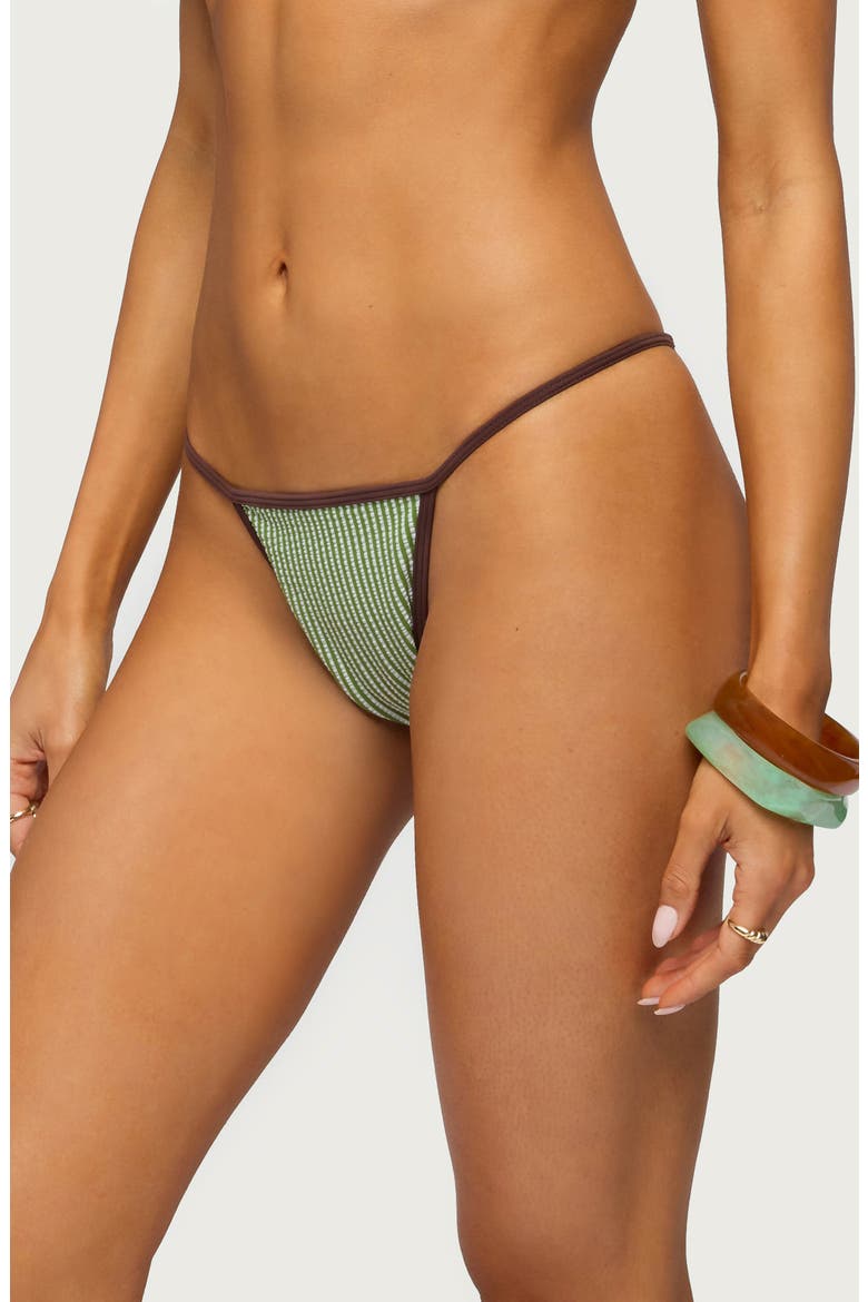 Vale Stripe Bikini Bottoms, Alternate, color, GREEN