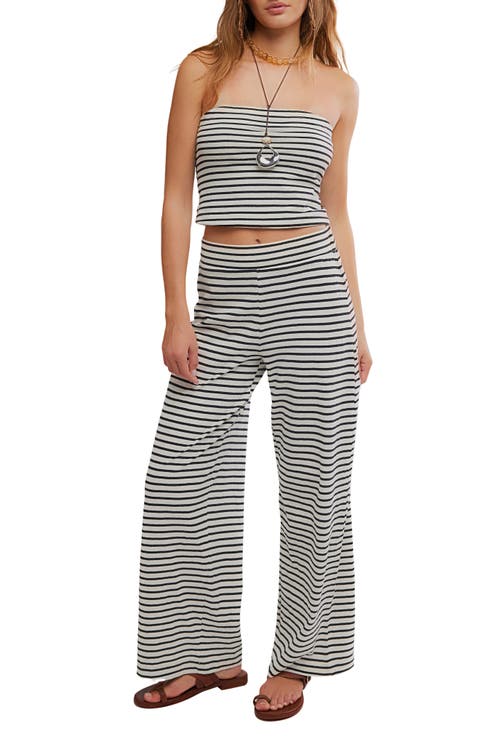 Sailor Tube Top & Wide Leg Pants Set