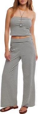Free People Sailor Tube Top & Wide Leg Pants Set