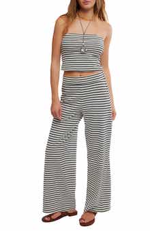 Sailor Tube Top & Wide Leg Pants Set