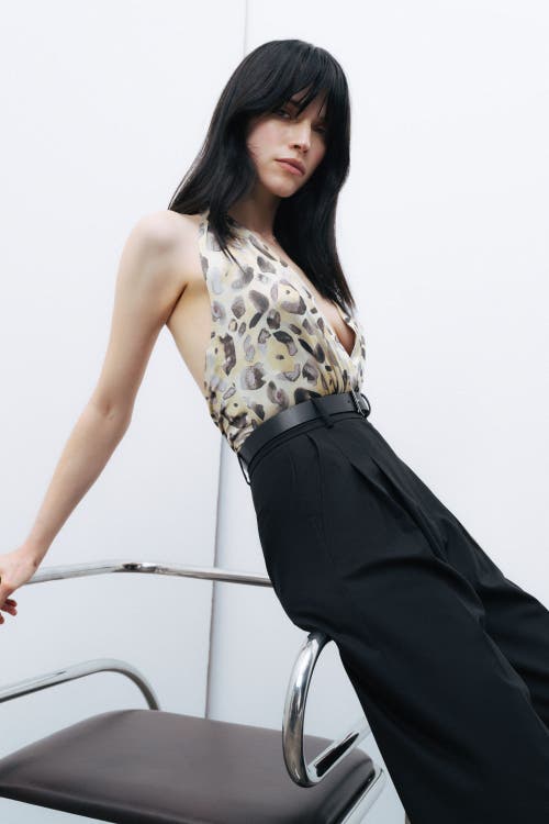 Nocturne Halter Neck Bodysuit In Multi-colored