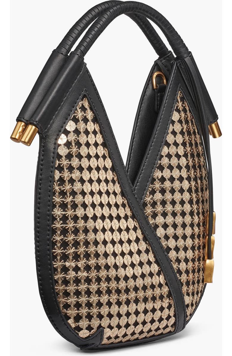 Donna Karan New York Baldwin Sequins Micro Crossbody, Alternate, color, Black/Sequin Gold