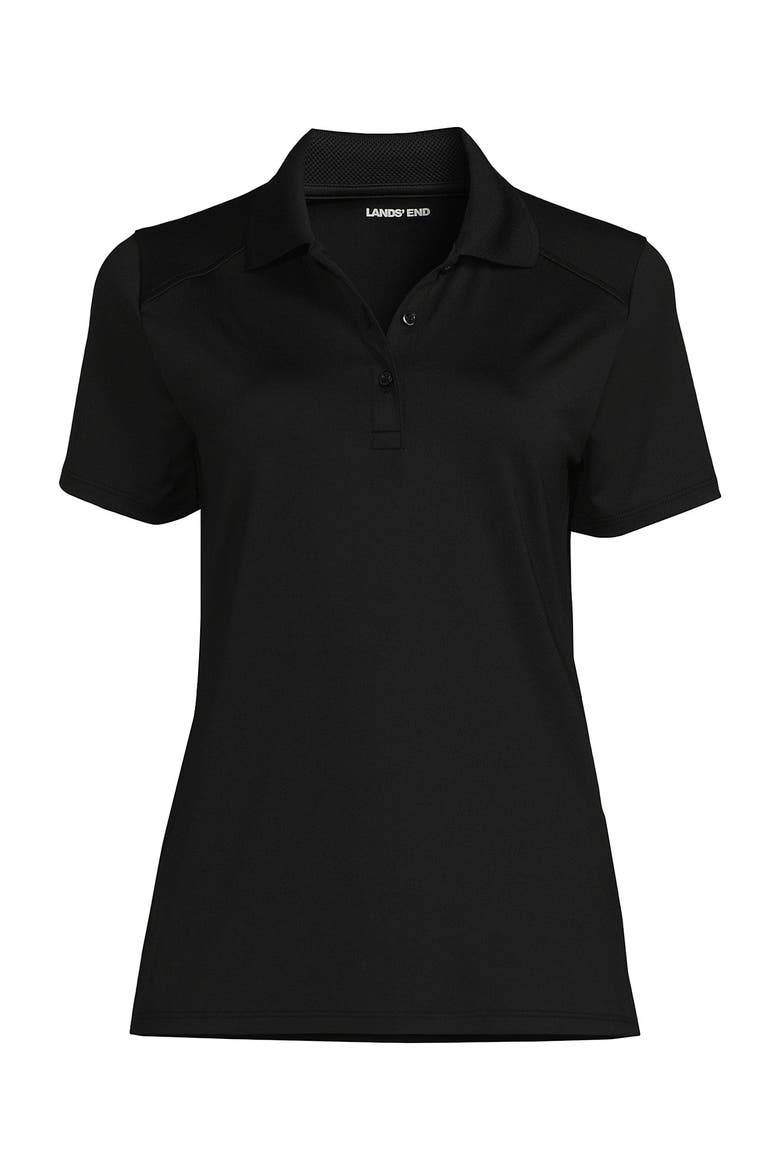 School Uniform  Short Sleeve Feminine Fit Rapid Dry Polo Shirt, Alternate, color, Black
