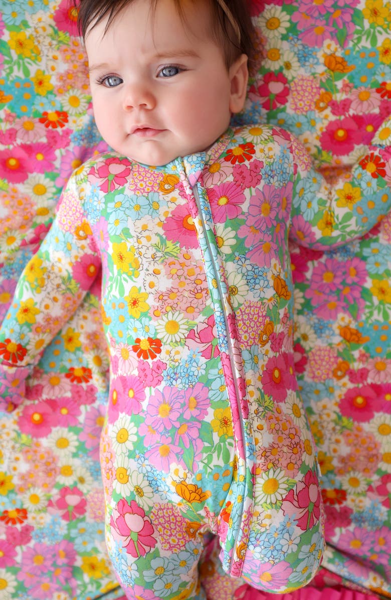 Posh Peanut Printed Convertible Footie, Alternate, color, Pink