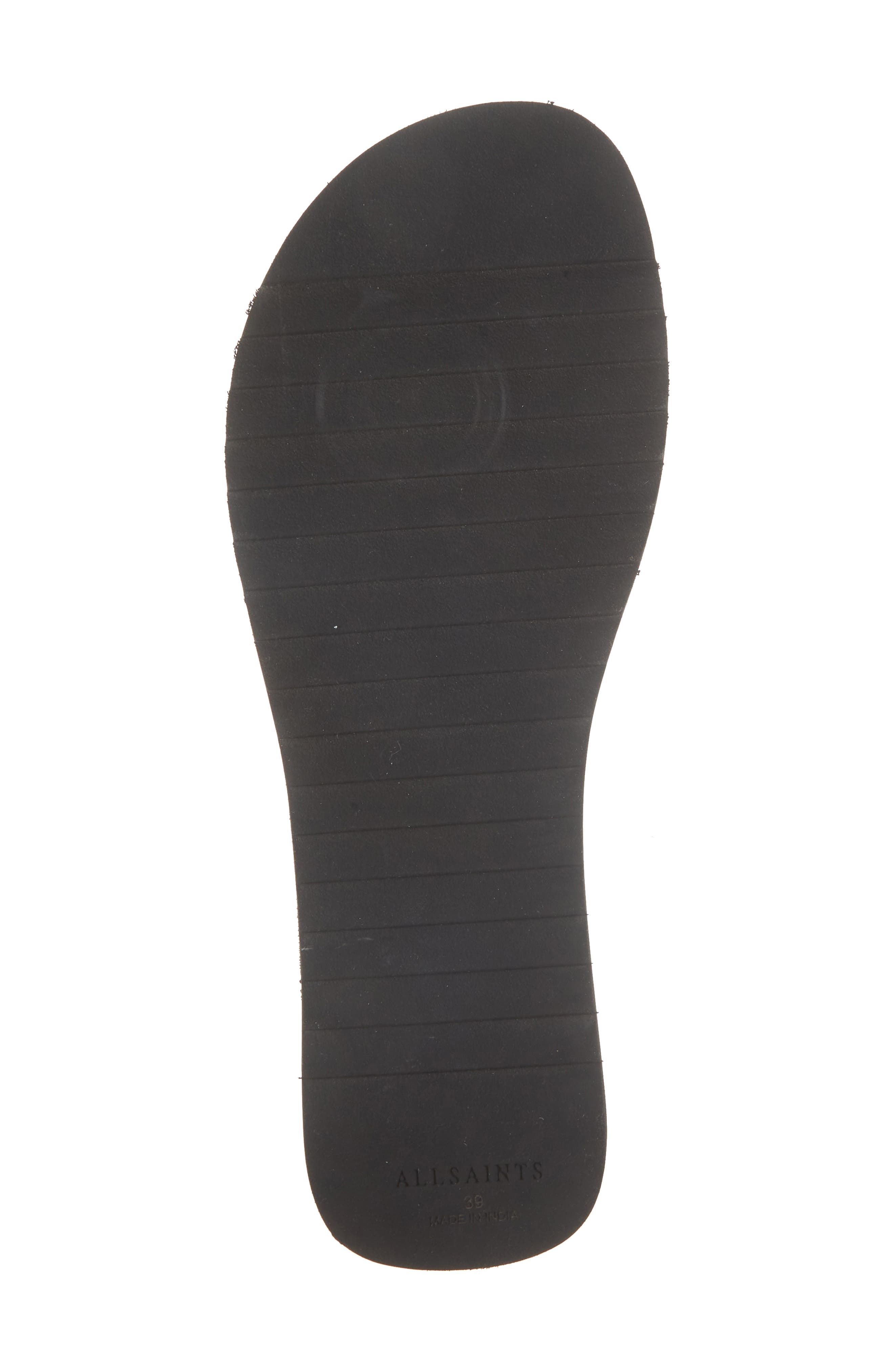 AllSaints Hoxton Woven Slide Sandal, Alternate, color, Black/ Black