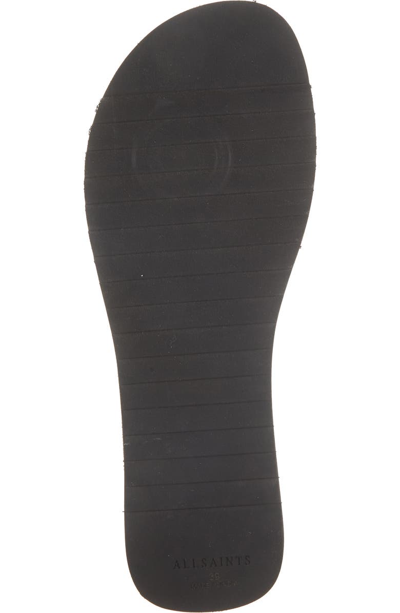 AllSaints Hoxton Woven Slide Sandal, Alternate, color, Black/ Black