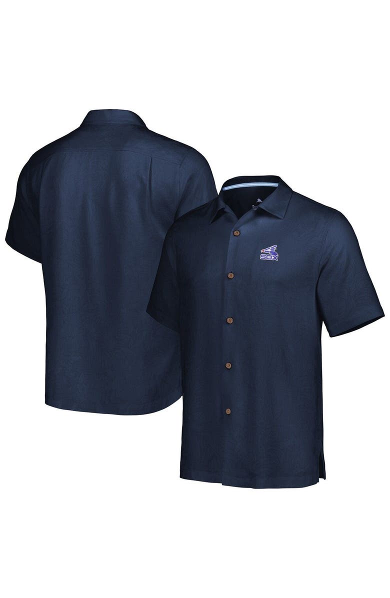 Tommy Bahama Men's Tommy Bahama Navy Chicago White Sox Sport Tropic Isles Camp Button-Up Shirt, Main, color, Navy
