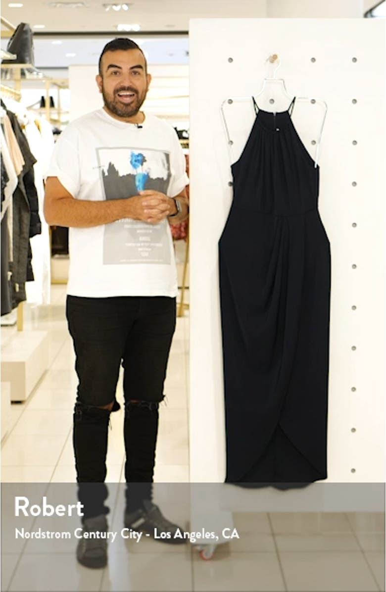 Draped Halter Tulip Gown, sales video thumbnail