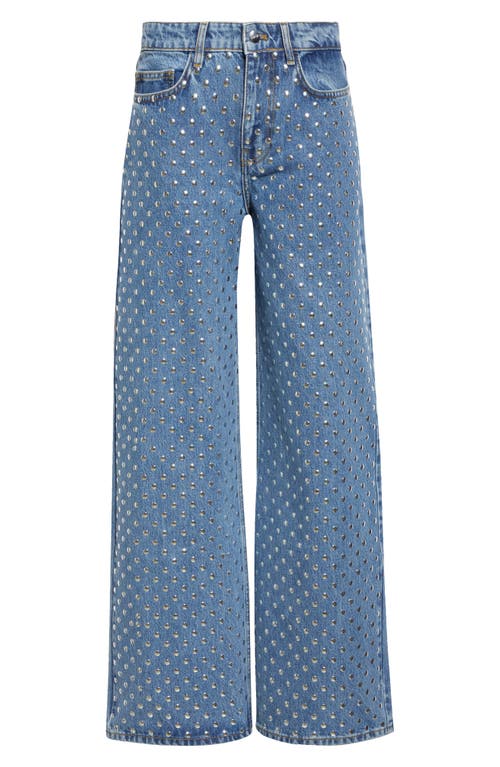 Monse Studded Wide Leg Jeans In Indigo