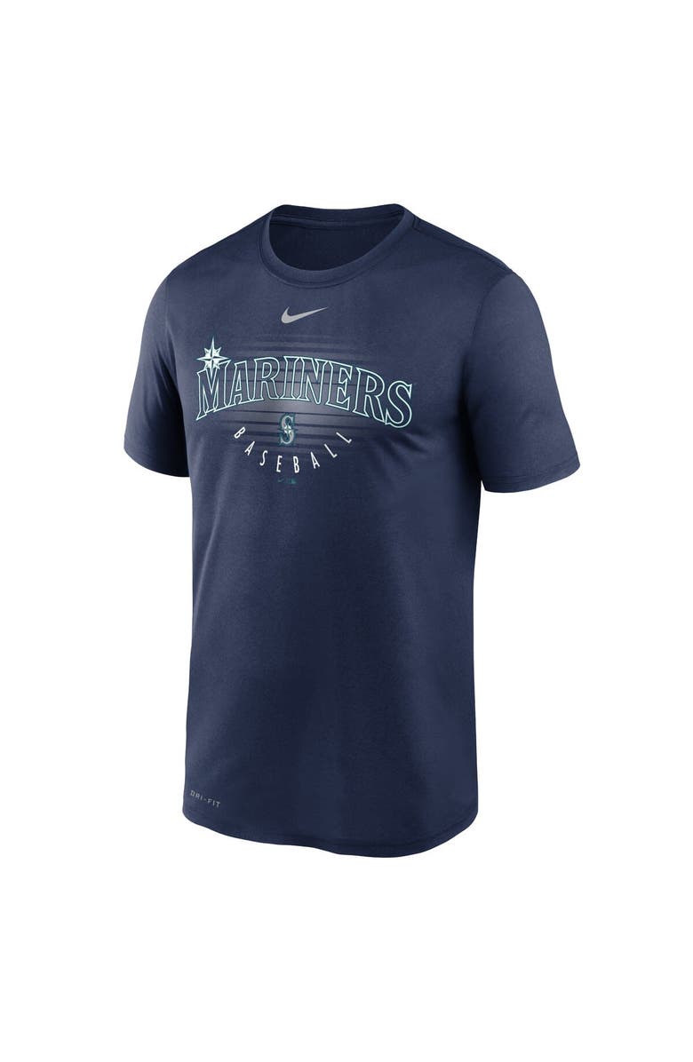 Nike Men's Nike Navy Seattle Mariners Wordmark Outline Legend T-Shirt, Alternate, color, Navy