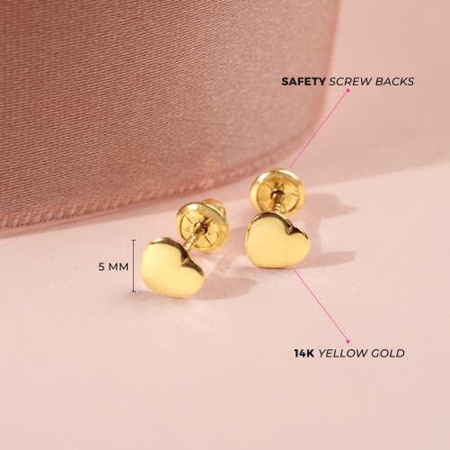 In Season Jewelry 14k Polished Heart Earrings In Gold