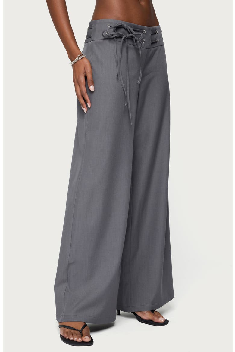 WIllard Baggy Belted Lace-Up Pants, Alternate, color, DARK-GRAY